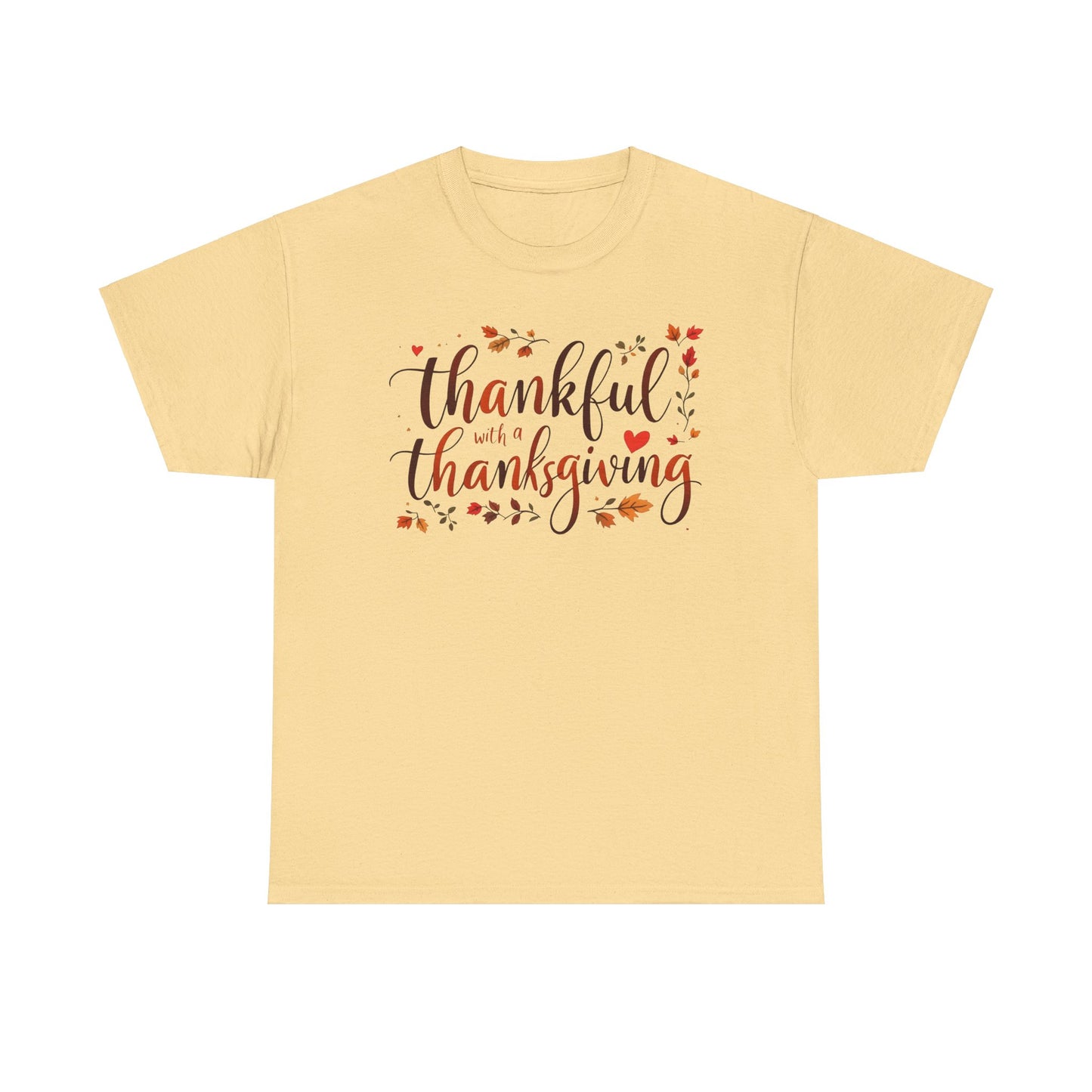 Thankful for Thanksgiving T-Shirt, Grateful Fall Season Tee, Autumn Harvest Shirt, Giving Thanks Apparel, Family Holiday Clothes