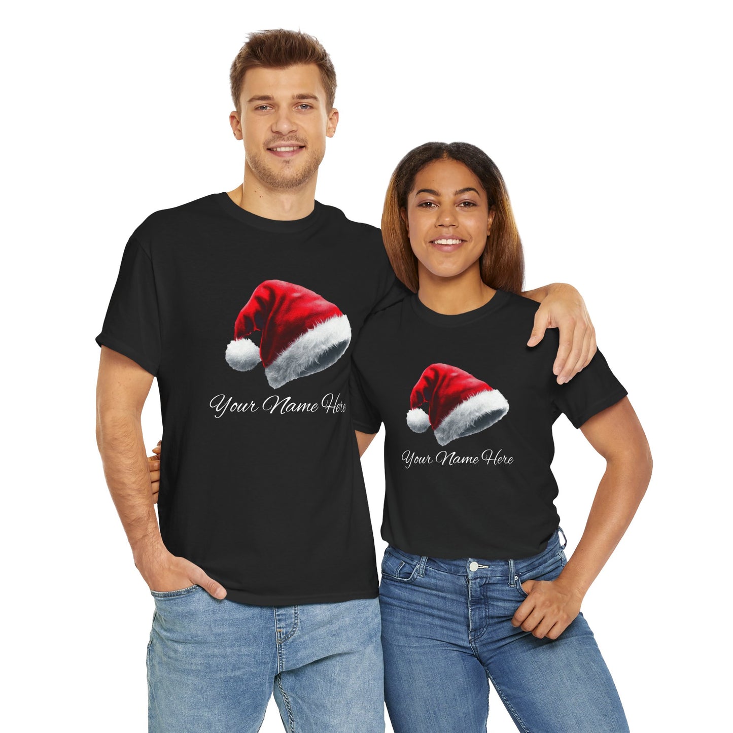 Personalized Santa Hat Unisex Tee